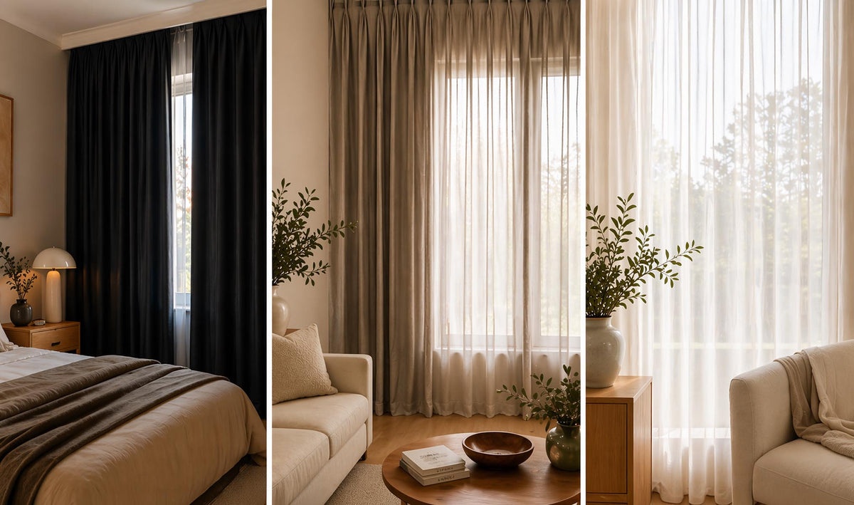 Comparing Blackout vs Dimout Curtains vs Sheer Curtains